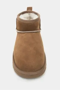 Nisantasi Shoes Coco SAHRA Suede Leather Thin Insole FURRY Women Boots - Image 4