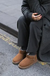 Nisantasi Shoes Coco SAHRA Suede Leather Thin Insole FURRY Women Boots - Image 7