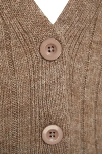 TRENDYOLMİLLA Mink Wide Pattern Soft textured Knitwear Top and Bottom Set - Image 7