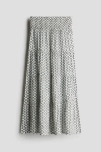 H&M Shirred and Layered Skirt