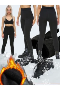 MİSTİRİK Pezzoli Model Plush Sports Tights Biker Tightening Sports Tights with Hair Inside Black Color
