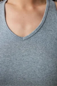 Penti seamless Rib Gray Top - Image 3