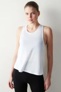Penti White Crew Neck Sports Tank Top