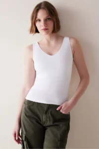 Penti V Neck White Top - Image 2