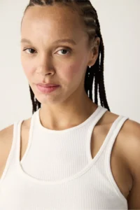 Penti White Double Layer ribbed Top - Image 2