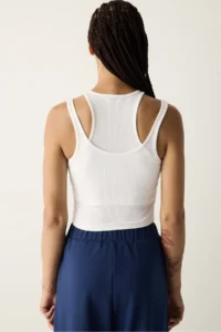 Penti White Double Layer ribbed Top - Image 5