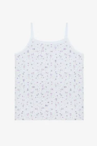 Penti Girl Spring Flower Cotton Optical White 2-Piece Undershirt - Image 3