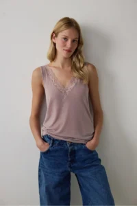 Penti Beige Cashmere Blend Tank Top - Image 3