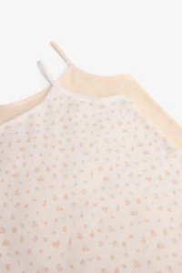 Penti Ecru Girls' Ditsy Cotton 2 Sets Tank Top - Image 4