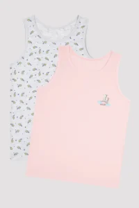 Penti Multicolored Girls' Unicorn Patterned 2 Sets Tank Top