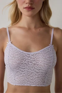 Penti Lilac Lace Crop Cami Tank Top - Image 5