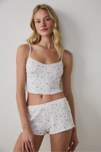 Penti Ecru Pointel Crop Tank Top - Image 2
