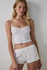 Penti Ecru Pointel Crop Tank Top - Image 3