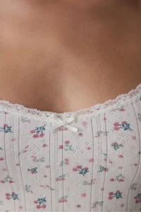 Penti Ecru Pointel Crop Tank Top - Image 6