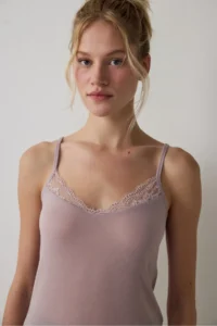 Penti Beige Cashmere Blend Thin Strap Tank Top - Image 2