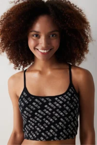 Penti Removable Padded Black Short Tank Top - Image 2