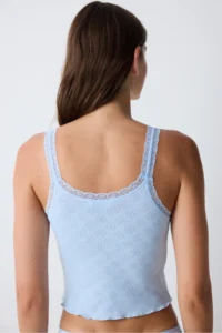 Penti Cotton Pointel Blue Tank Top - Image 5