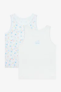 Penti Girls' Tennis Picnic Cotton 2 Sets White Tank Top