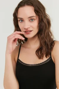 Penti Modal Thin Sleeveless Black Tank Top - Image 2