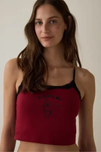 Penti Burgundy Removable Padded Crop Tank Top