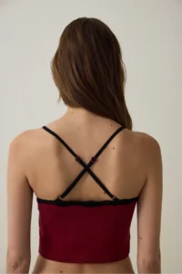 Penti Burgundy Removable Padded Crop Tank Top - Image 6
