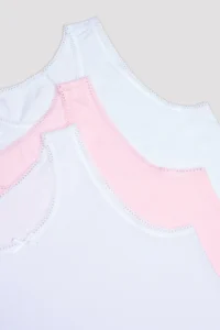 Penti Girls' PW Basic Cotton Multicolored 3-Piece Tank Top - Image 4