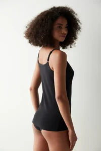 Penti Nude V-neck Cotton Black Cami Tank Top - Image 4