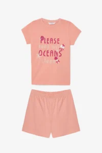 Penti Girls' Keep Our Ocean Cotton 2 Sets Pajama Set - Image 4
