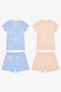 Penti Girl's Cote D'Azur Cotton Multicolored 2-Piece Pajama Set