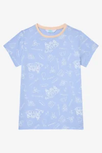 Penti Girl's Cote D'Azur Cotton Multicolored 2-Piece Pajama Set - Image 2