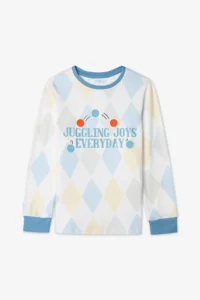 Penti Off-White Boy Juggling Argyle Patterned Pajama Set - Image 2