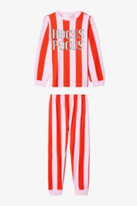 Penti Pink Girl's Hocus Pocus Striped Long Sleeve Pajama Set - Image 2