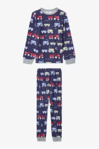 Penti Dark Indigo Boy's Car Patterned Pajama Set