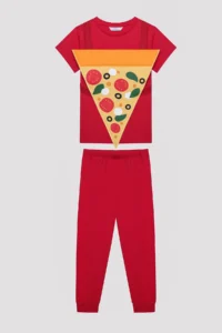 Penti Boys' Pizza Multicolored Pajama Set