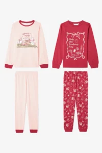 Penti Girl's Friendmass Food Patterned Long Sleeve Cotton Pajama Set of 2