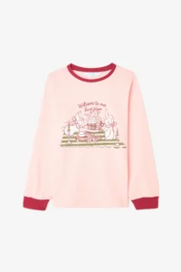 Penti Girl's Friendmass Food Patterned Long Sleeve Cotton Pajama Set of 2 - Image 3