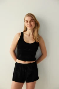 Penti Black Velvet Tank Top - Image 2