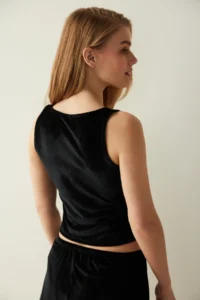 Penti Black Velvet Tank Top - Image 4