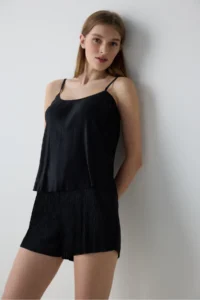 Penti Fleur Black Tank Top - Penti Loves Paris Koleksiyonu - Image 2