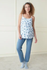 Penti White Maternity Blue Floral Tank Top - Image 3