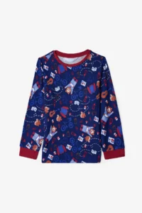 Penti Navy Blue Boy's Bear Style Pajama Set - Image 2