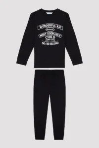 Penti Unisex Children's Wonderful Kid Slogan Printed Pajama Set - Image 6