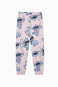 Penti Girl's Stitch Optic Cotton White Pajama Set - Stitch Collection - Image 3