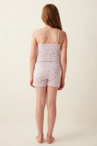 Penti Open Lilac Girls' Flower 2 Sets Pajama Set - Image 5