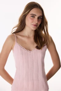 Penti Pink Lotus Pointel Tank Top Pajamas Tops - Image 2