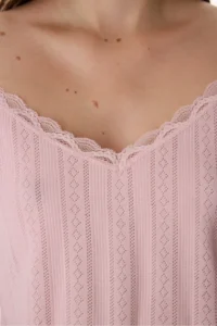 Penti Pink Lotus Pointel Tank Top Pajamas Tops - Image 3