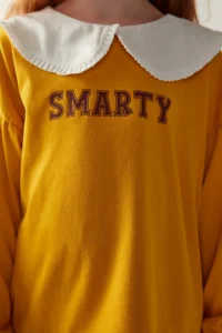Penti Girls' Big Collar Long Sleeve Pajama Set - Image 4