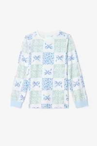 Penti Off-White Girl's Crispy Floral Patterned Long Sleeve Cotton 2-Piece Pajama Set - Image 6