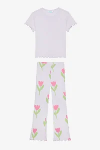 Penti Girls' Tulips Lilac Pajama Set