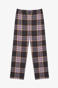 Penti Cotton Girl's Pink Plaid Red Shirt Pajama Set - Image 3